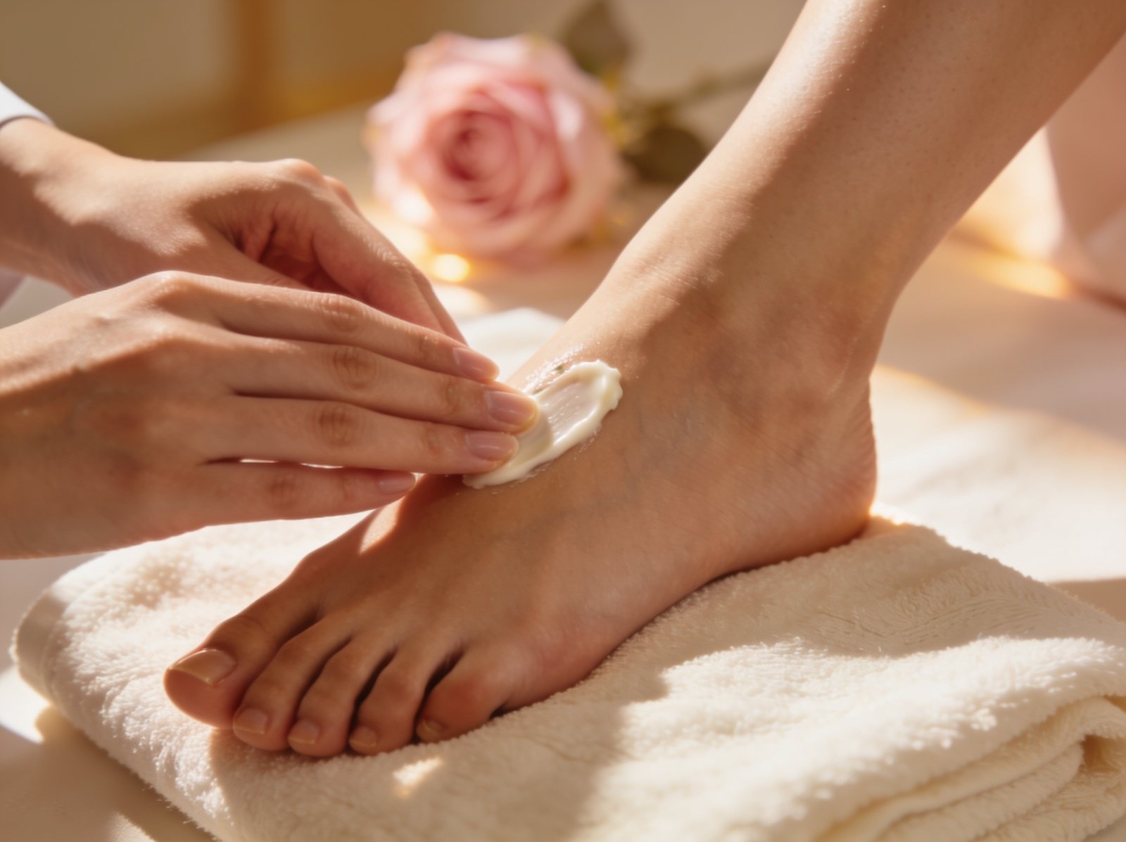 Sanfte Fußpflege-Behandlung in warmen Tönen, Art of Beauty Gütersloh